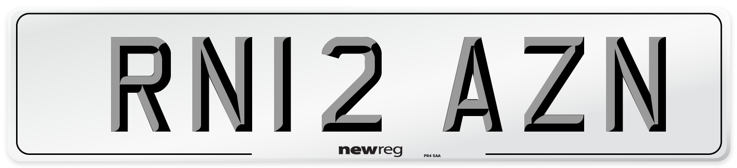 RN12 AZN Number Plate from New Reg